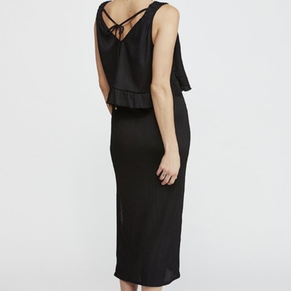 Free People No Excuse Ruffle Ribbed Top - Picture 2 of 7